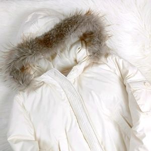 Loft ivory puffer jacket